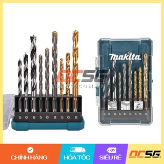 Bộ 09 mũi khoan sắt - gỗ - tường chân tròn Makita D-71962 | DCSG