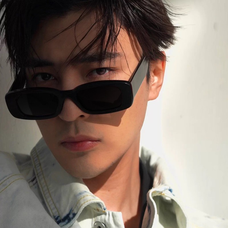 Thời Trang Kính Mát Gọng Vuông Phong Cách retro Cho Nữ Đen