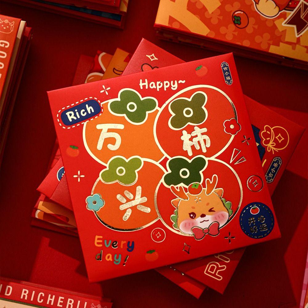 Set 10 Bao Lì Xì May Mắn diy Truyền Thống Trung Hoa