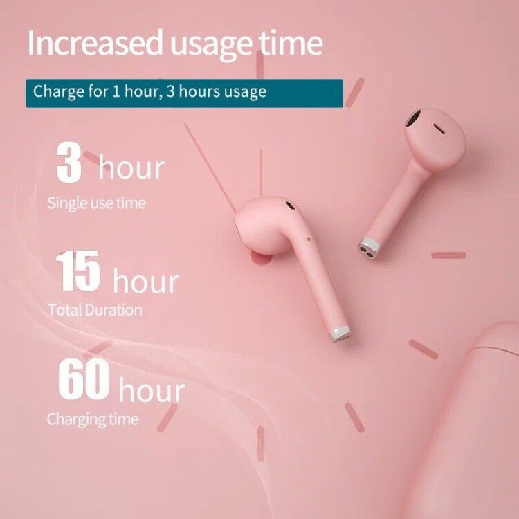 Macaron Set Tai Nghe bluetooth i12 tws 5.0 3d Cảm Ứng Có Micro Tiện Dụng Kèm Phụ Kiện