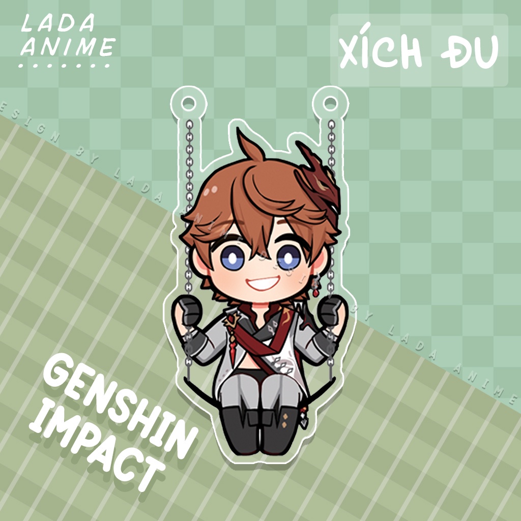 Standee Xích Đu Genshin Impact Tùy Chọn Nhân Vật Và Khung Xích Đu Mẫu 2 , Mô Hình Game Acrylic Mica Trang Trí Để Bàn nlp