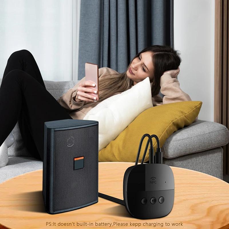Bộ Khuếch Đại Âm Thanh Không Dây nfc usb aux 3.5mm bluetooth 5.2 Hỗ Trợ Thẻ tf / tf Có mic Cho Xe Hơi