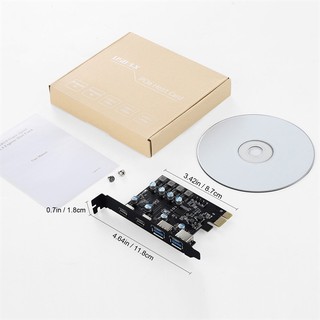 Card PCIE USB3.0 mở rộng 2 usb 3.0 và 2 USB Type-c