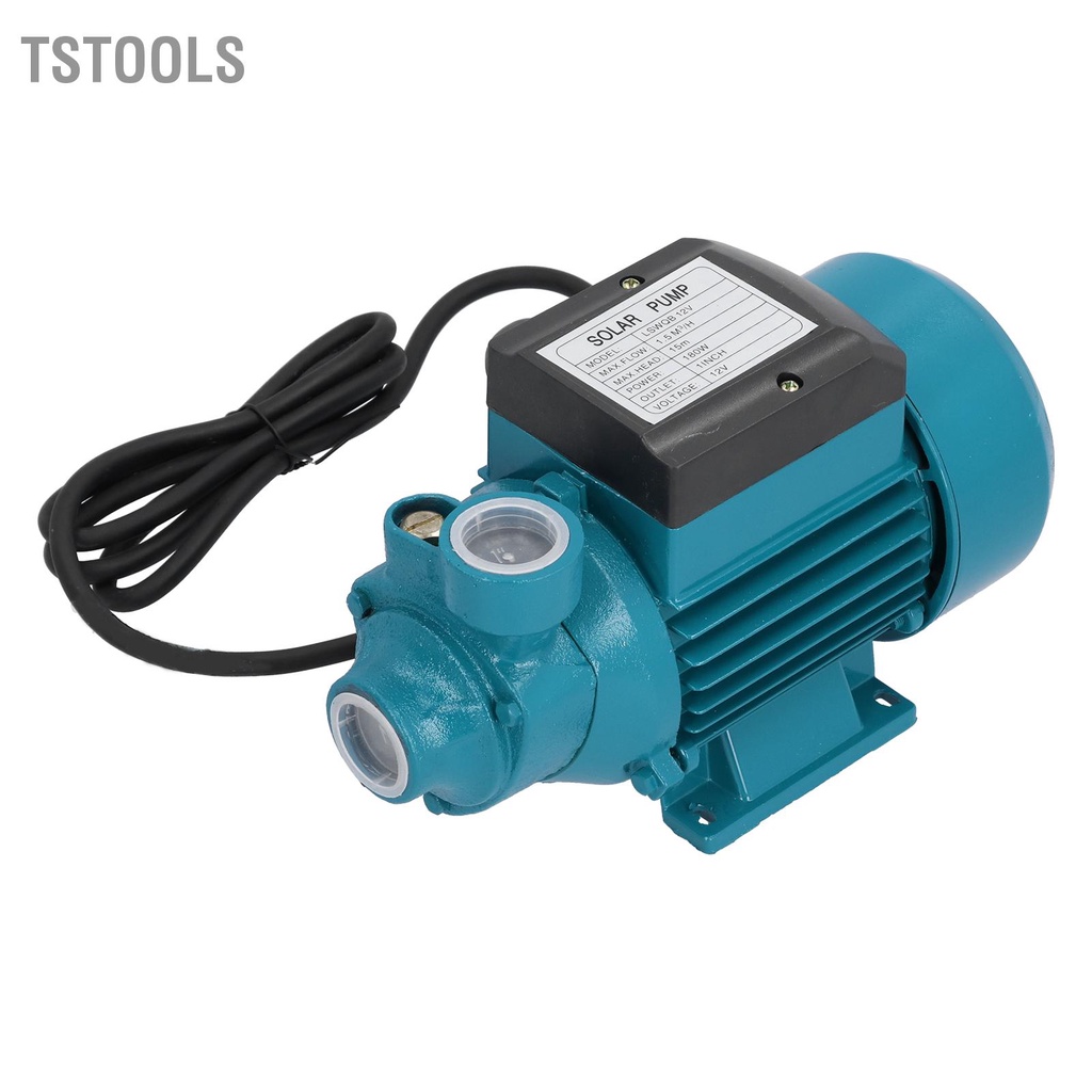 TSTOOLS Máy bơm nước Động cơ cánh quạt đơn cực Công cụ tưới hút ngang 15m 180W DC12V