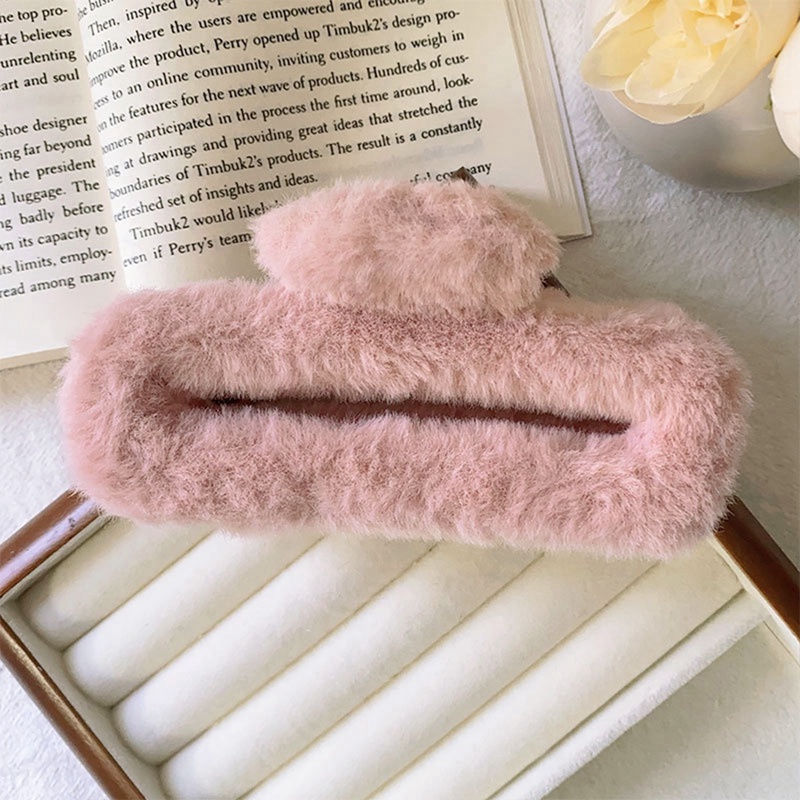 Kẹp Tóc Hình Cá Mập / Vuông Phủ Lông Nhung Thời Trang Mùa Đông Mới 2023 Cho Nữ