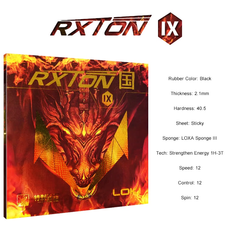 Loki rxton Vợt Bóng Bàn Bằng Cao Su 3-pro 5-pro 9