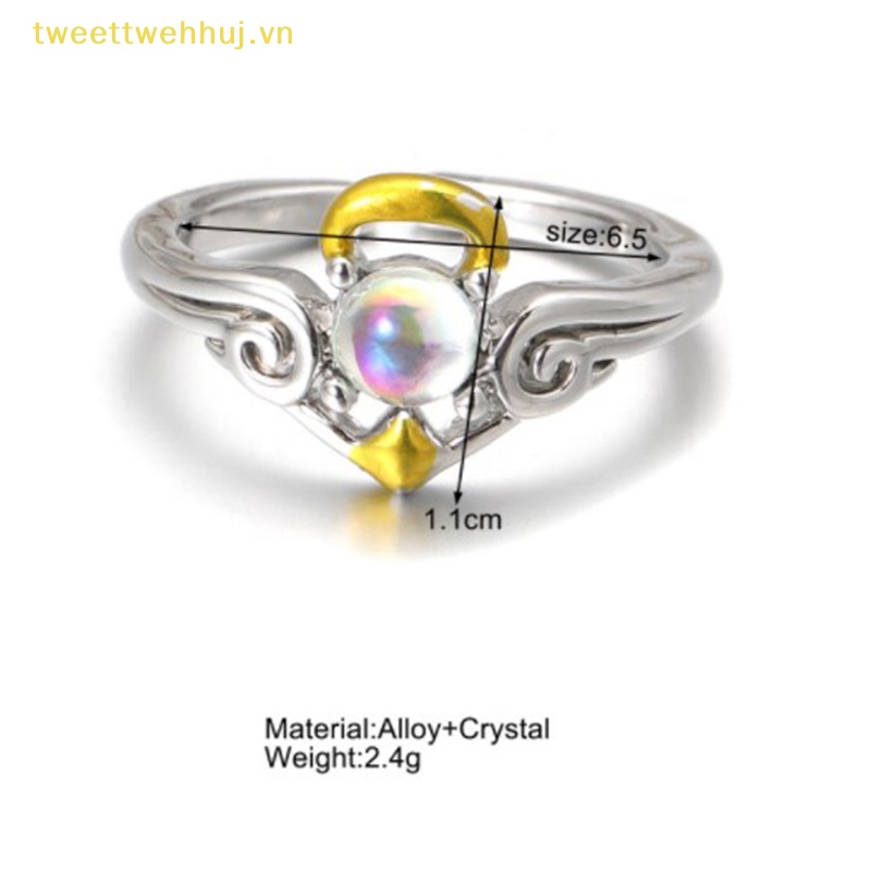 Tweehuj Nhẫn Cặp Đôi Cánh Thiên Thần Và Ác Quỷ Đính Đá Mặt Trăng Tinh Xảo Có Thể Điều Chỉnh Phong Cách gothic Cho Nam Và Nữ vn