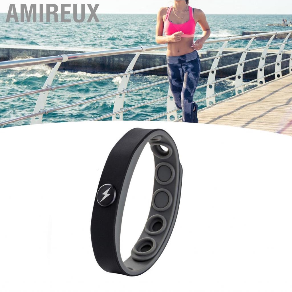 Amireux Anti Static Bracelets  Remove Silicone Comfortable Release Negative Ions Wristband Soft Portable for Playground