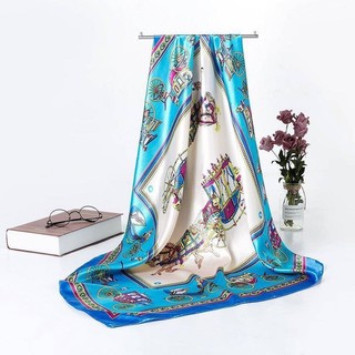 Khăn Choàng Vuông 90 * 90cm Chất Liệu Lụa
