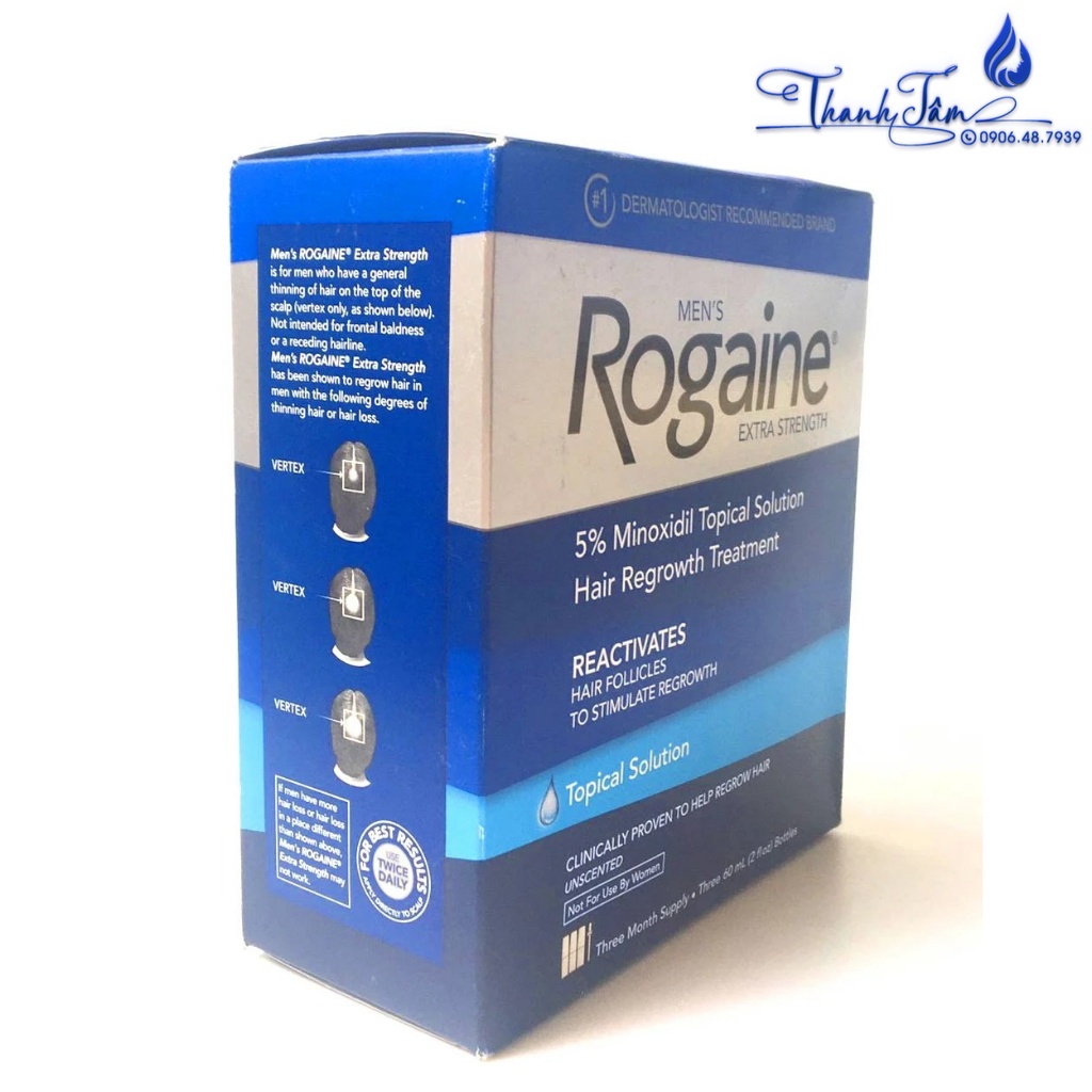 Tinh chất mọc tóc cho nam Men's Rogaine 5% Minoxidil Solution 3x60ml (dạng dung dịch) [ New ]