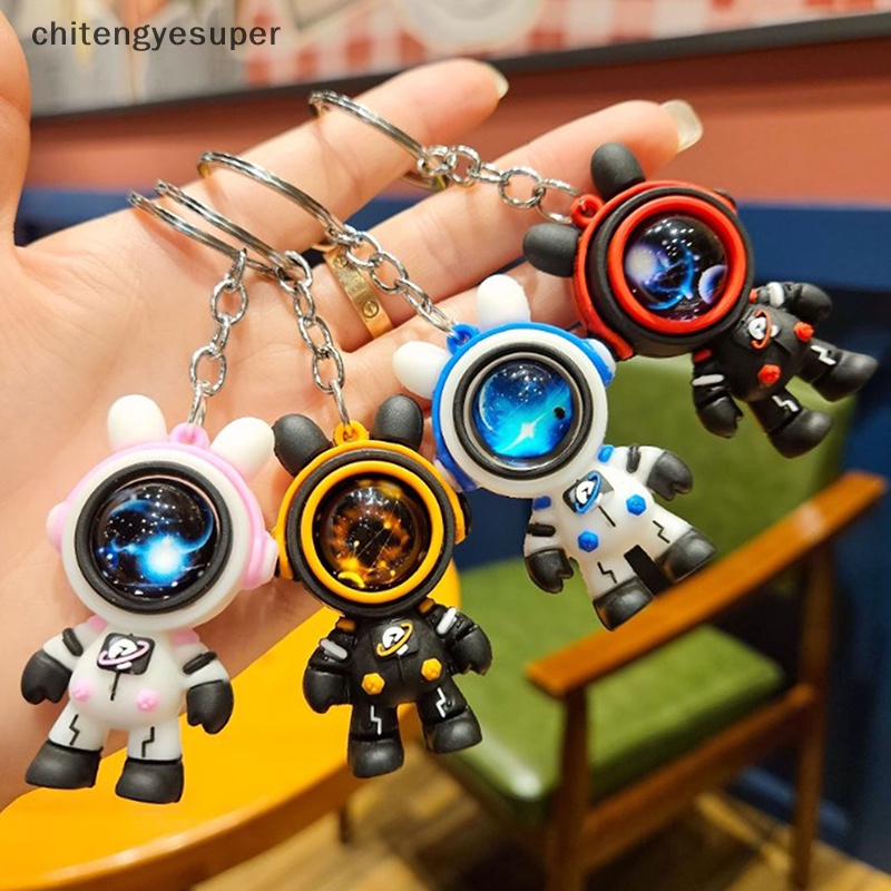 Móc Khóa Hình Thỏ Phi Hành Gia Dễ Thương Sáng Tạo