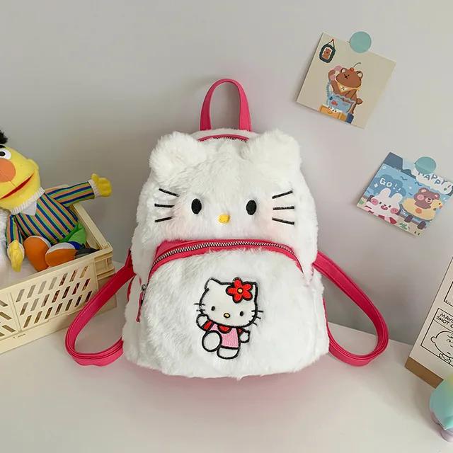 Kawaii sanrio Ba Lô Vải Bông Hình hello kitty Thời Trang Dành Cho Nữ Sinh Du Lịch Làm Quà Giáng Sinh Sinh Nhật