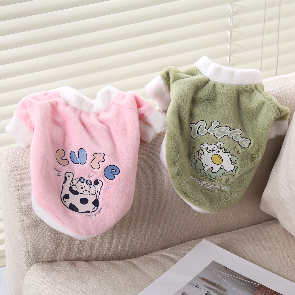 Áo hoodie Họa Tiết Hoạt Hình Thời Trang Thu Đông Cho Thú Cưng Sự Bảo Vệ
