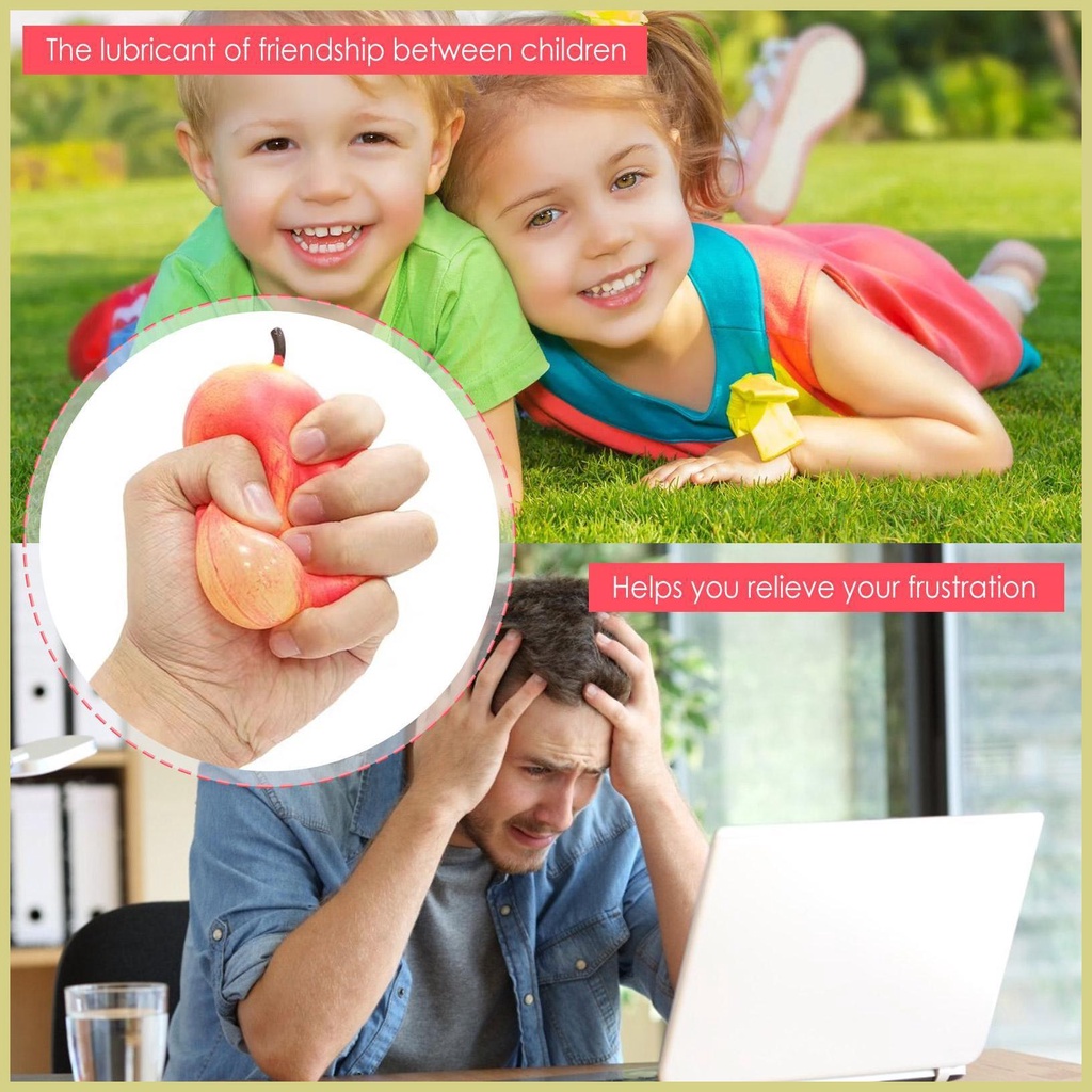 Đồ Chơi Nắn Bóp Đàn Hồi Giảm stress Hình Quả Táo