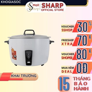 Nồi cơm điện nắp rời 7 lít sharp ksh-d77v chính hãng, bảo hành 15 tháng - không chống dính - sshop official