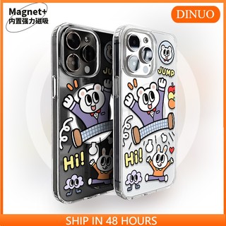ỐP LƯNG IPHONE Ốp Điện Thoại Từ Tính in Hình Gấu Cho iphone15 / 14promax / 13 / 12 / 11 / xr / xs / x / xsmax / 7 / 8plus-DINUO