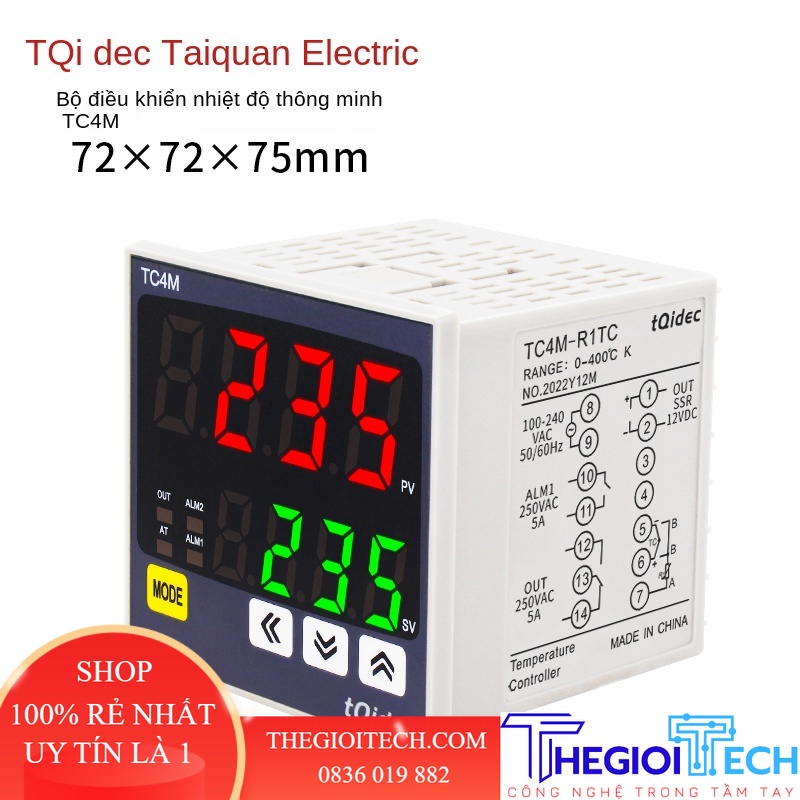 Bộ Điều Khiển Nhiệt Độ TQIDEC TC4M Hiển Thị Số Nhiều Đầu Và Điều Chỉnh PID Dùng Cho Điều Khiển Nhiệt Độ