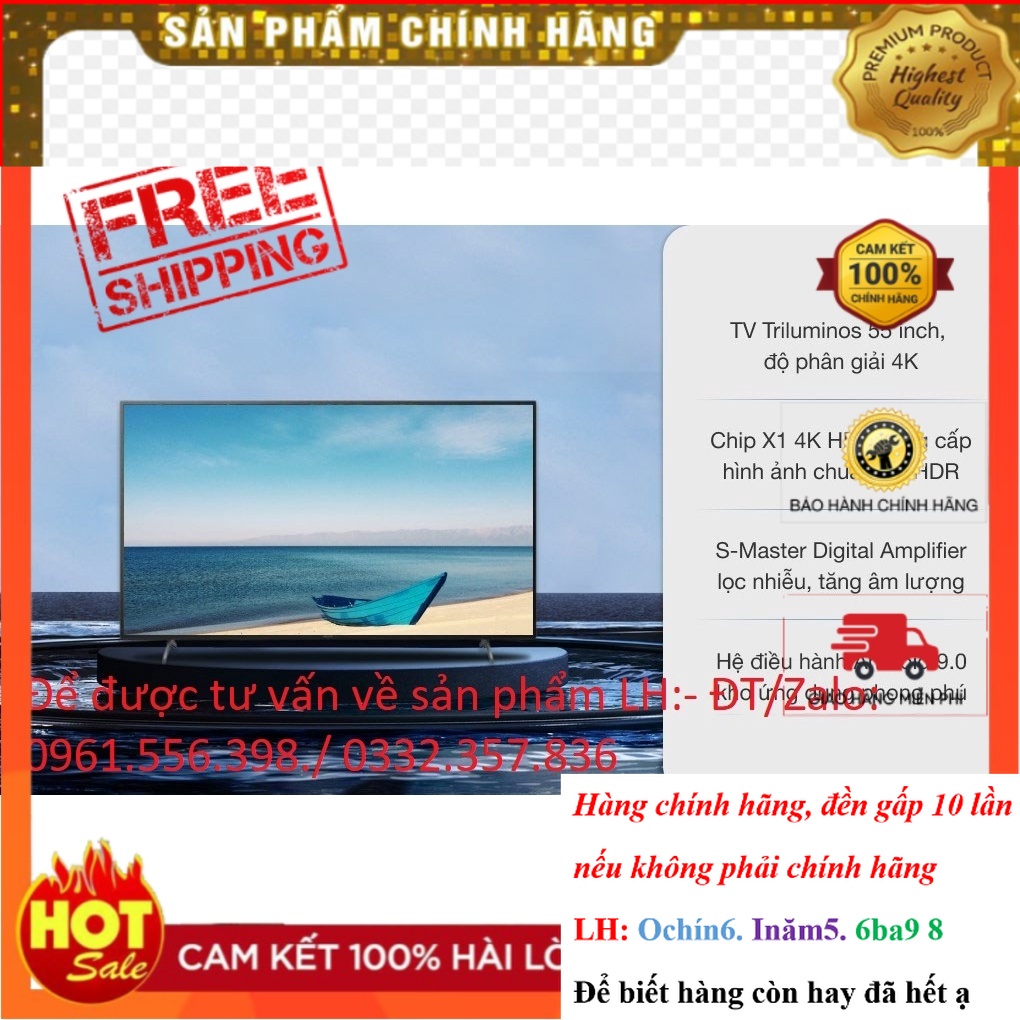 SALE_ Smart Tivi Sony 55 Inch 4K UHD KD-55X8000H &lt; Chính hãng BH:24 tháng tại nhà toàn quốc &gt;