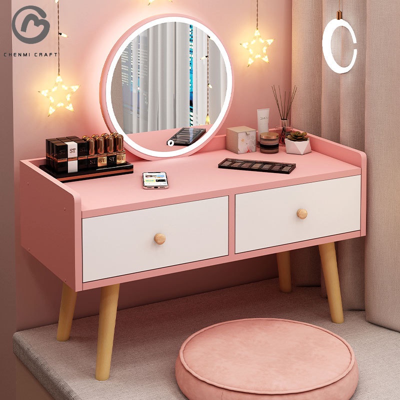 [Mã CLS2404A giảm 30k đơn 150k] Chenmi Bàn Trang Điểm Nhỏ Hiện Đại Tối Giản Hiện Đại Có Cửa Sổ bay Để Bàn Trang Điểm
