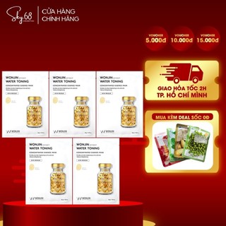 Combo 5 mặt nạ truyền trắng wonjin effect water toning concentrated essence mask 30g x5 - water toning