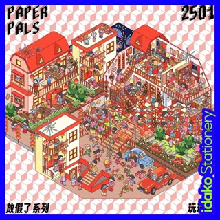  Nhãn dán cảnh quan thu nhỏ lớn Idako  Dòng ngày lễ  Nhãn dán sổ tay thủ công ba chiều 