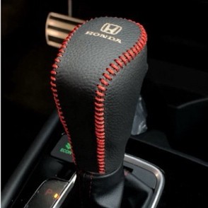 Bọc da cần số & phanh tay xe Honda City RS, HRV, Civic (AT), CRV 2024 da bò thật, khâu thủ công