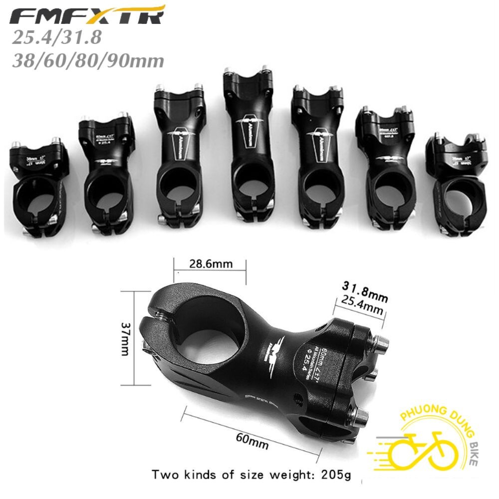 Pô tăng xe đạp nhôm FMFXTR 25.4x38/60/80/90mm 31.8x38/60/80/90mm