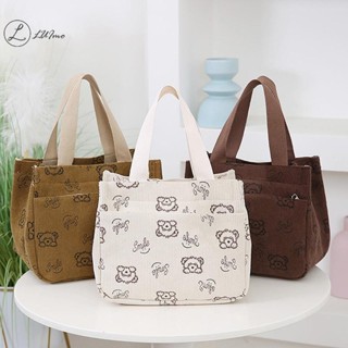 Luimo Phim hoạt hình dễ thương In vải nhung Túi xách đa năng Nhân viên văn phòng Bữa trưa Túi Tote Bento * Bán chạy