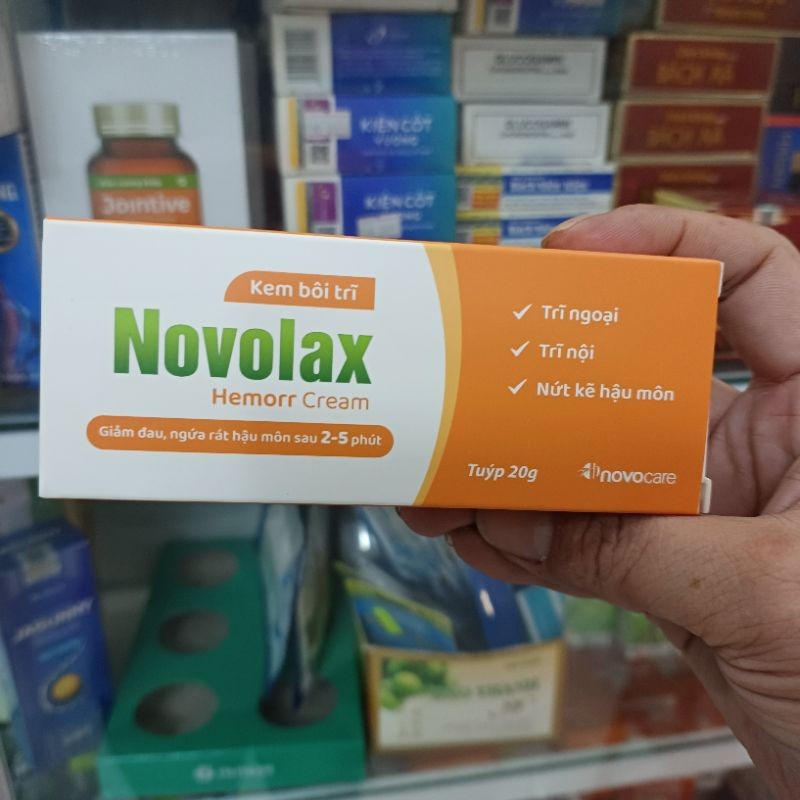 kem bôi trĩ novolax giảm đau rát ngứa sau 5 phút sử dụng tuýp 20g
