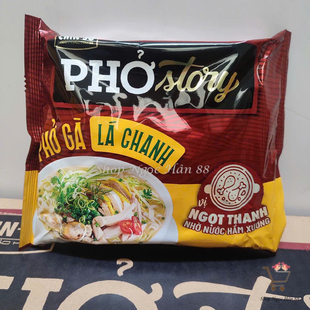 Combo 5 gói phở Thìn Bờ Hồ Story Hãng ChinSu Vị bò/gà 72g/gói