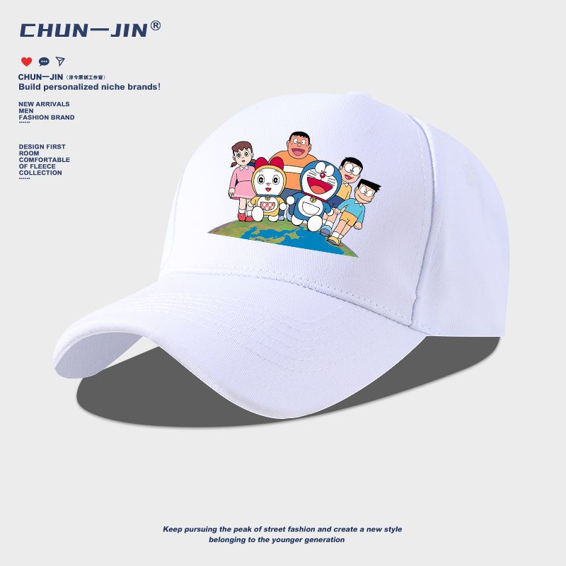 Mũ Lưỡi Trai Vải cotton Thoáng Khí In Hình doraemon Thời Trang unisex 2023