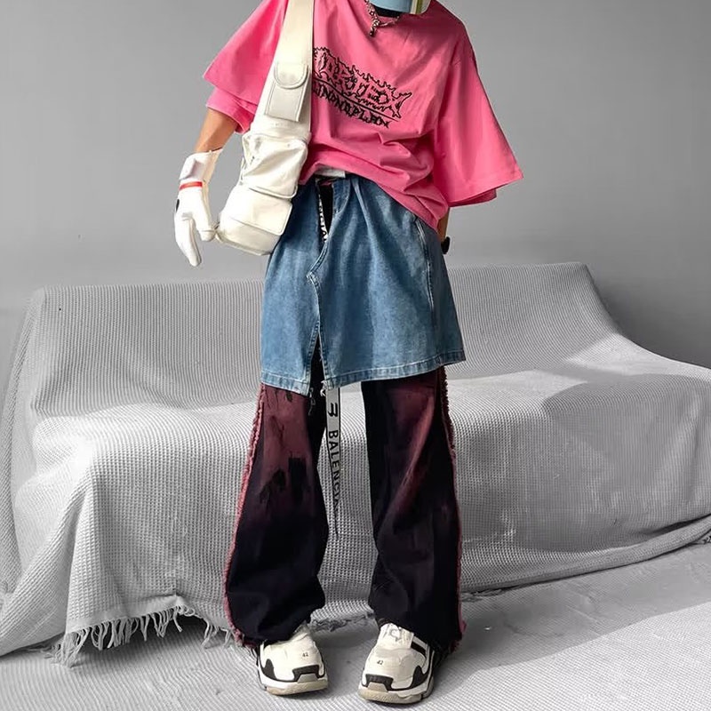 Esea Quần Jean Phong Cách Đường Phố Mỹ Thời Trang Xuân Thu Cho Nam Và Nữ