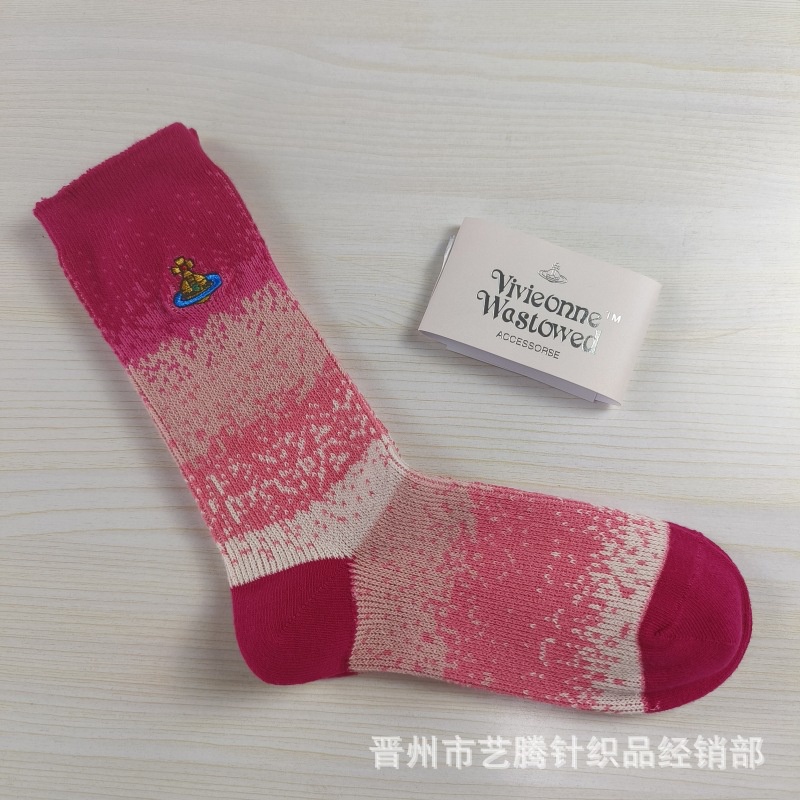 Vớ cotton Cổ Trung Thêu Họa Tiết Thời Trang Cho Nữ