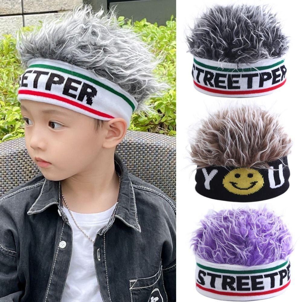 Bliss Mũ beanie Giả Tóc Ngắn Gắn Tóc Giả Xù Kiểu retro Vui Nhộn Phong Cách hip hop Thể Thao Dành Cho Trẻ Em / Người Lớn