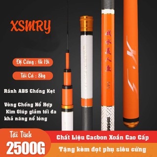  Cần câu tay Cacbon Xoắn mật độ cao XSMRY 6h19i   kèm đọt phụ hàng nội địa loại 1  