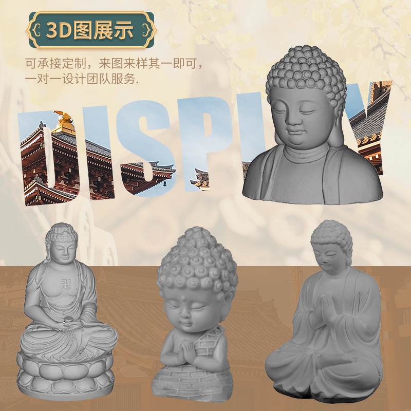 Khuôn silicone Làm Nến Thơm Hình Phật Ba Chiều diy