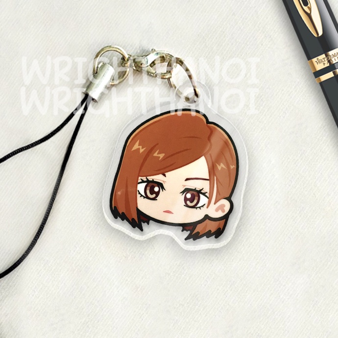 Móc treo điện thoại, dây đeo điện thoại, móc khóa acrylic Jujutsu Kaisen Gojo Getou anime chibi cute trang trí ba lô