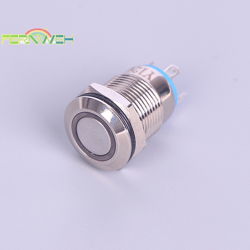 Nút Nhấn Kim Loại 12mm Màu Đen Cho Đèn led