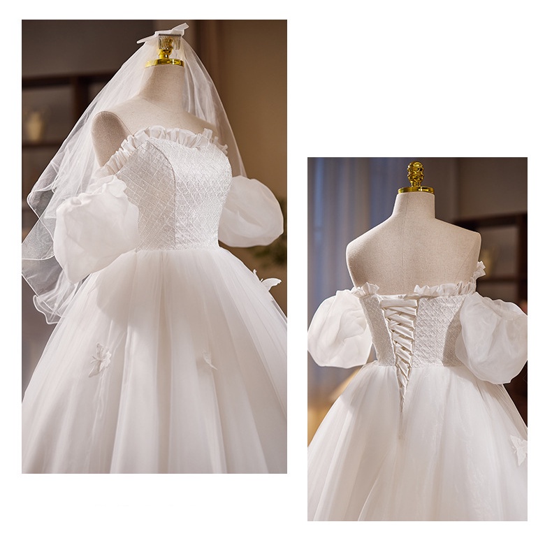 Mới Đầm Cưới Dài Trung Bình Màu Trắng Đơn Giản Thời Trang Cho Cô Dâu / Đi Biển / Trăng Mật / Học Sinh