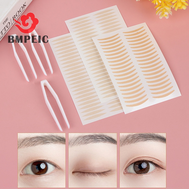 Set 200 miếng dán kích mí BMPEIC tự dính dạng lưới ren vô hình