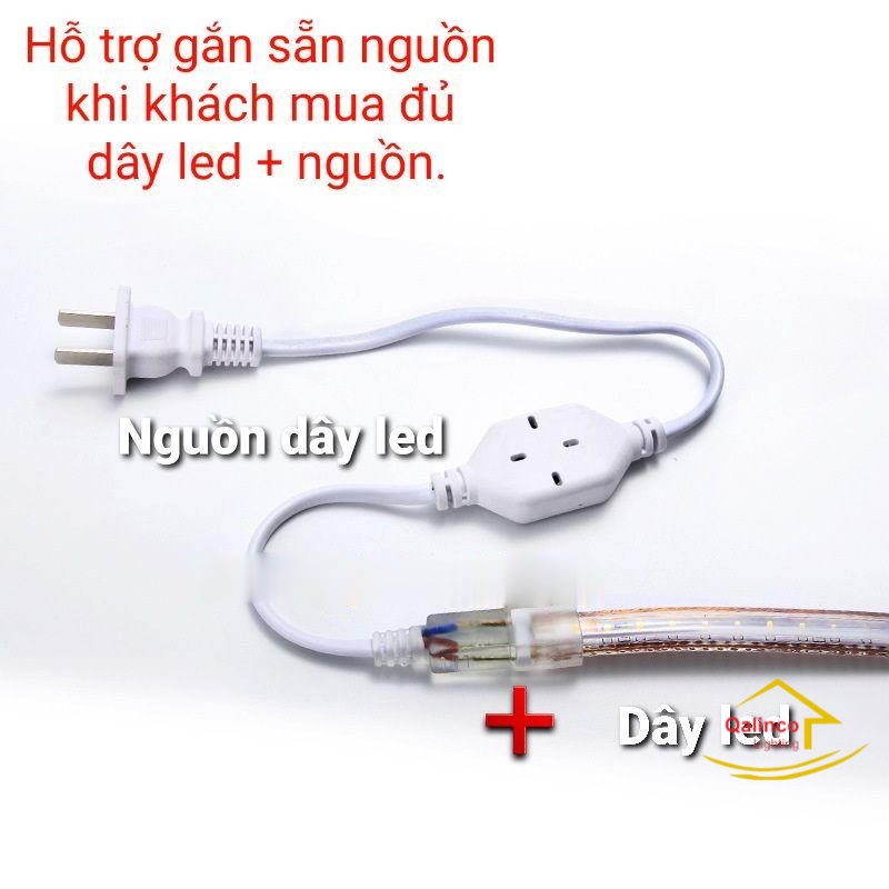Dây đèn led đôi 2 hàng bóng 2835, bọc nhựa chống nước