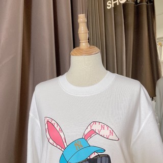 [CHÍNH HÃNG] Áo Thun MLB - NEW YEAR RABBIT - TRẮNG  - CODE: 3ATSQ0131-50CRS
