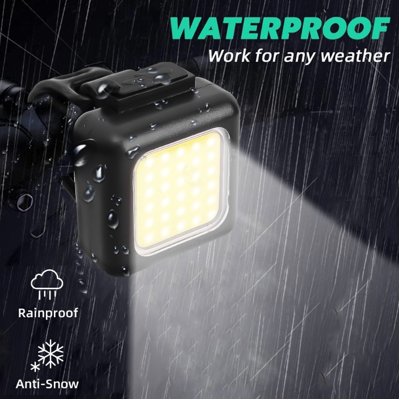 Đèn led mini Gắn Phía Trước / Sau Xe Đạp Kèm Sạc type-c Chống Thấm Nước Chất Lượng Cao