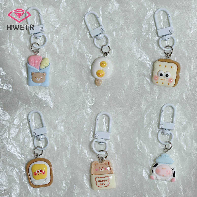 Móc Khóa Hình Bánh Mì Trứng Ngộ Nghĩnh Mới