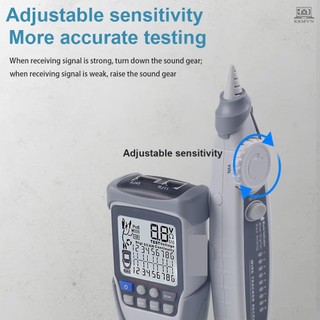 Handheld Portable Network Cable Tester LCD Large Screen Display Digital Wire Trackers Continuity Battery Voltage Polarity Checking POE Test Multi-function Cable Tester with Flashlight