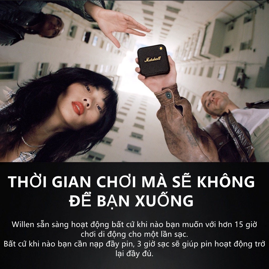 Loa Bluetooth Marshall Willen chính hãng loa mini không dây bass chất lượng âm thanh siêu tốt bảo hành 3 tháng
