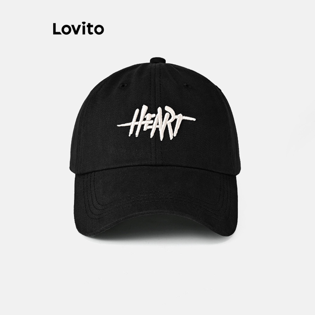 Mũ lưỡi trai bóng chày Lovito thêu chữ cái thường ngày cho nữ L63AD262