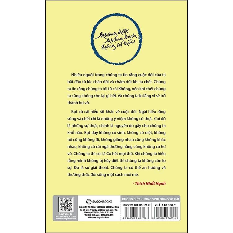 Sách Không Diệt Không Sinh Đừng Sợ Hãi - Thích Nhất Hạnh