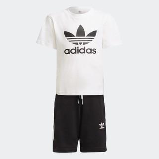 adidas Phong cách sống Set Áo Thun Quần Short Adicolor Trẻ em trắng H25274