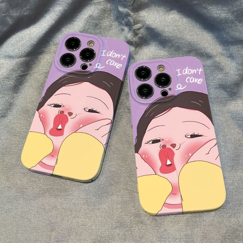 WEIBAO Ốp Điện Thoại In Hình Cặp Đôi Vui Nhộn Cho Iphone 13promax 14 11 12